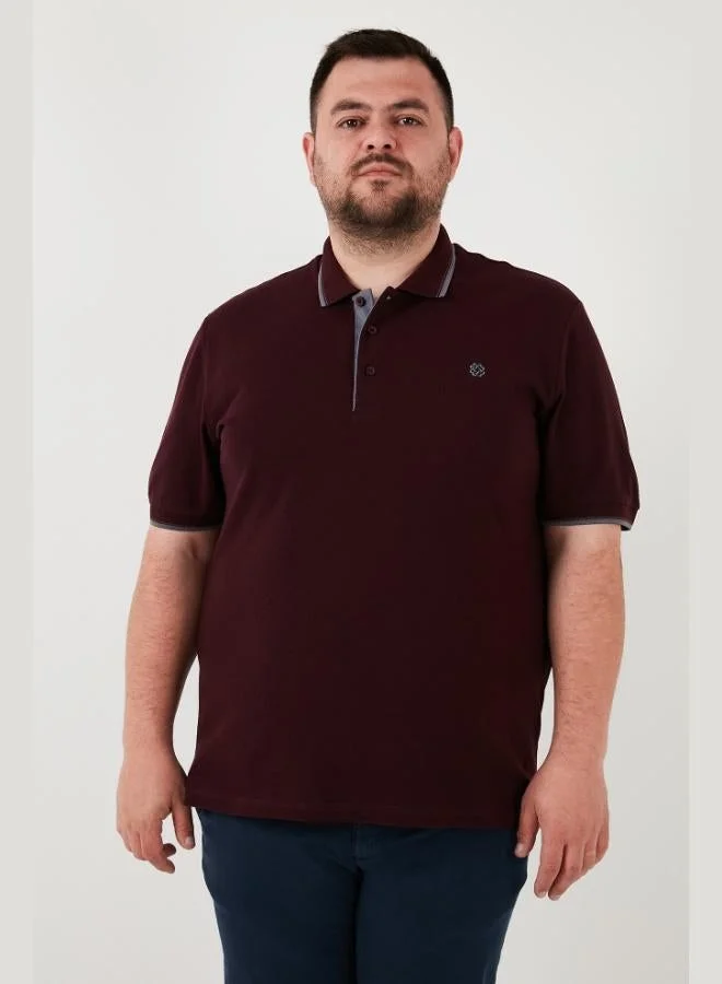 Buratti Plus Size Cotton Regular Fit Polo Collar T Shirt Men's Polo Collar T-Shirt 5902118B