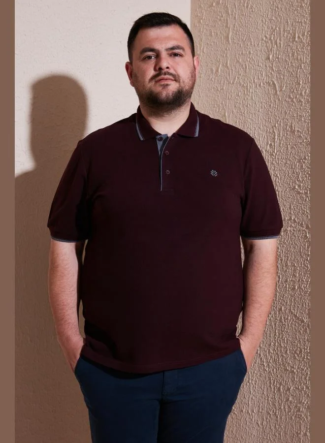 Buratti  Buratti Plus Size Cotton Regular Fit Polo Collar T Shirt Men's Polo Collar T-Shirt 5902118B for Men | Best Price UAE