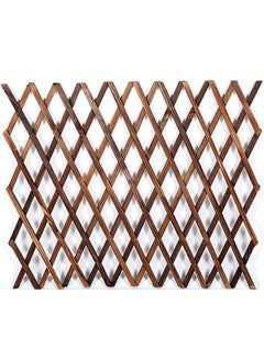 LINGWEI Portable Wood Wicker Fence Expandable Garden Fence Hanging Wooden Plant Trellis Trellis Fence Support for Climbing Vines Flowers Wall Decor  - Image 1