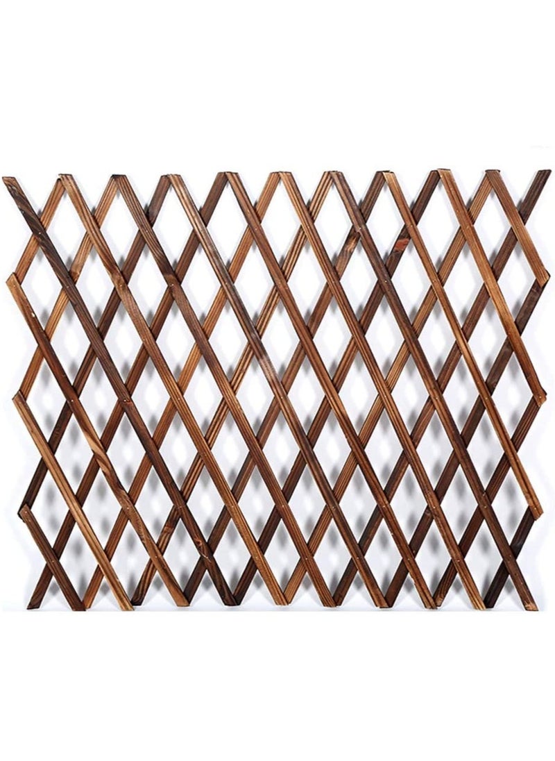 LINGWEI Portable Wood Wicker Fence Expandable Garden Fence Hanging Wooden Plant Trellis Trellis Fence Support for Climbing Vines Flowers Wall Decor  - Image 1
