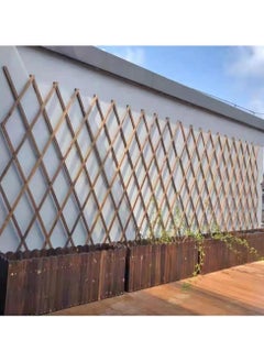 LINGWEI Portable Wood Wicker Fence Expandable Garden Fence Hanging Wooden Plant Trellis Trellis Fence Support for Climbing Vines Flowers Wall Decor  - Image 4