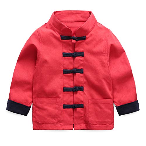 Mud Kingdom Boys Dress Coats Chinese New Year Tang Size 6 Red - Image 1