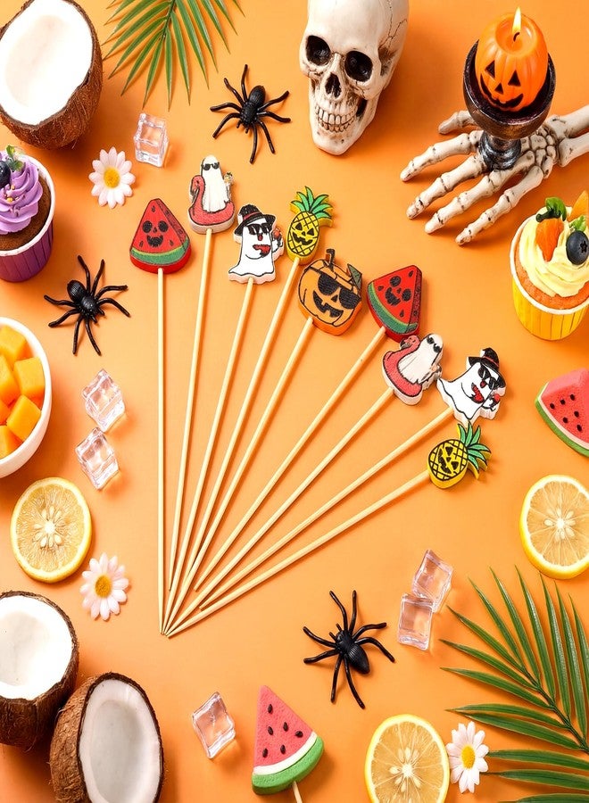 Remerry 100 Pcs Summer Halloween Party Decor Cocktail Picks, 5 in Bamboo - Image 4