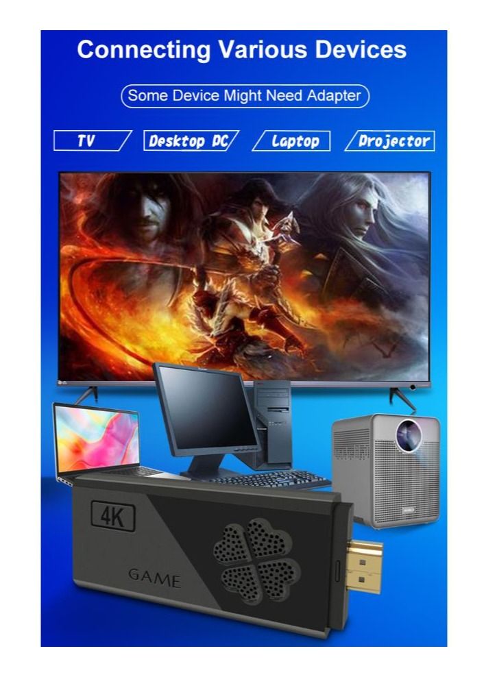 M8 Video Game Console 2.4G Double Wireless Controller Game Stick 4K 12000 games 64GB Retro games - Image 5