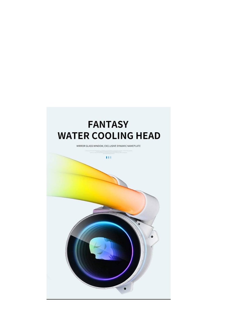 WJCOOLMAN Neon Mirror Cooler RGB CPU Cooler, 240mm Radiator, 2x Cooling Fan, 2000 RPM Max Speed, Pure Copper Base Fin, High Efficiency Water Pump, White | WJ-NEONMIRROR-W - Image 3