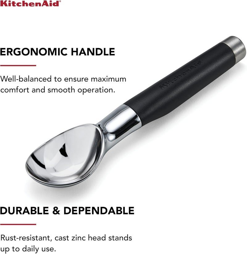 KitchenAid KO117OHOBA Gourmet Ice Cream Scoop,Matte Black - Image 3