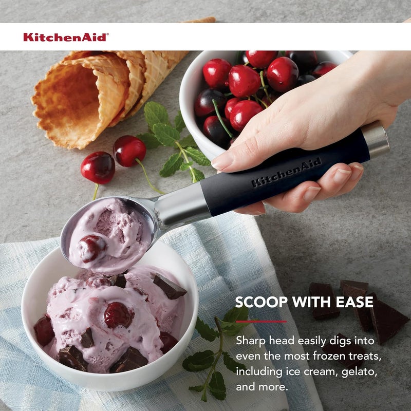 KitchenAid KO117OHOBA Gourmet Ice Cream Scoop,Matte Black - Image 4