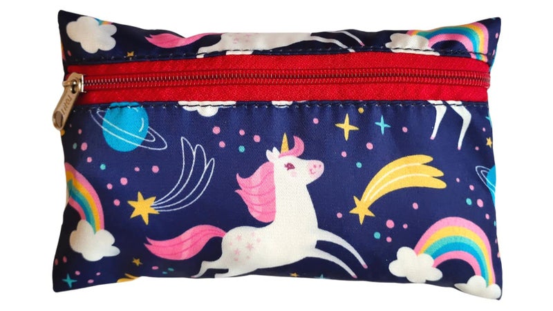 RedChimes 5 Pcs Polyester Return Gift Unicorn Large Capacity Pencil Stationery Pouch Bag for Kids and Girls (Purple, Unicorn) - Image 2