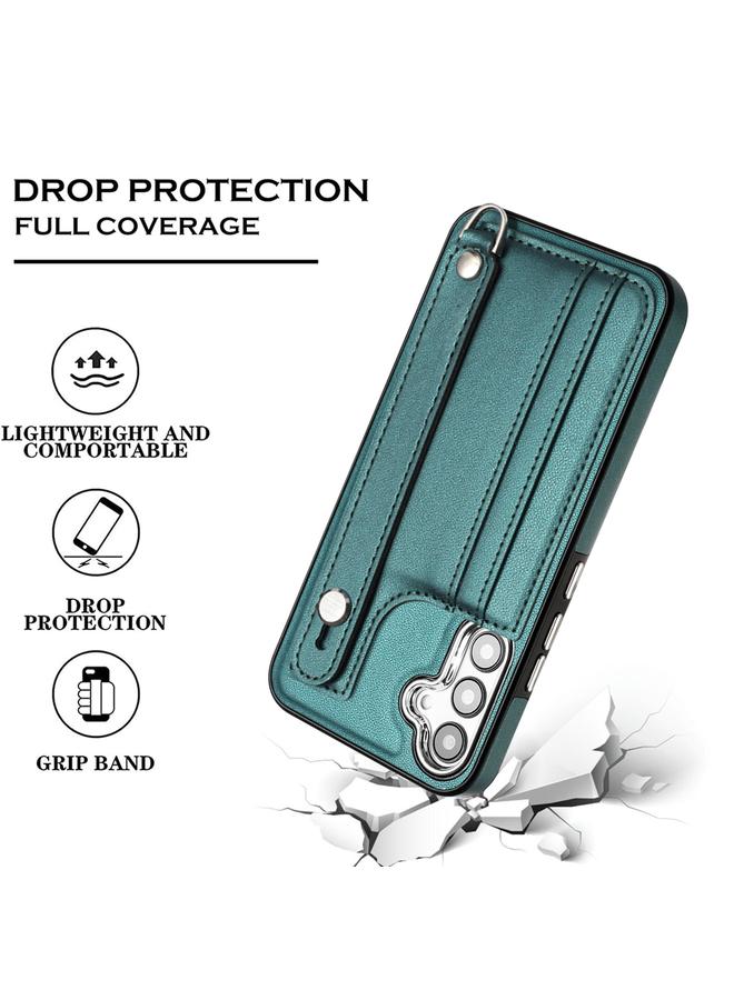 إيروريكس جراب هاتف Samsung Galaxy A54 5G مصنوع من الجلد المقاوم للصدمات مع حزام معصم - Image 4