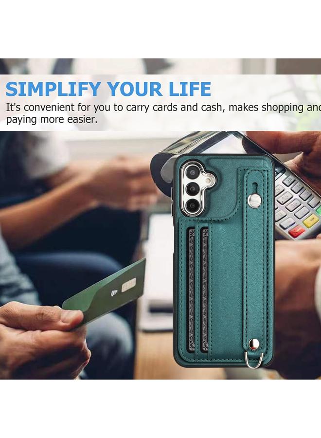 إيروريكس جراب هاتف Samsung Galaxy A54 5G مصنوع من الجلد المقاوم للصدمات مع حزام معصم - Image 2