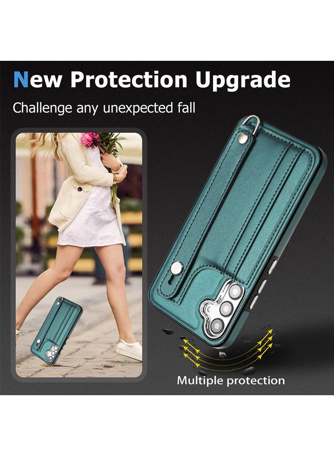 إيروريكس جراب هاتف Samsung Galaxy A54 5G مصنوع من الجلد المقاوم للصدمات مع حزام معصم - Image 3