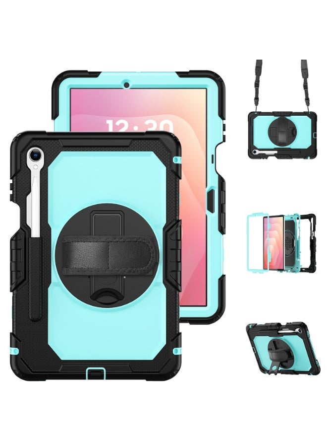 Compatible with Samsung Galaxy Tab S11 11 Inch (Model SM-X730 X736B) 2025 Case with Screen Protector Heavy Duty Shockproof Case Hybrid Full-Body Protective Cover Kickstand+Handle+Strap - Image 1