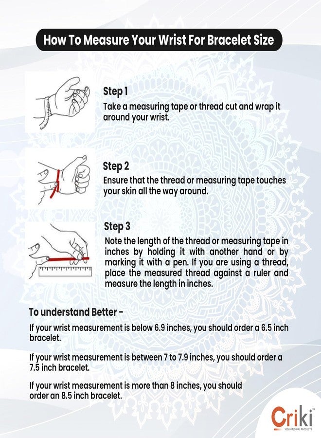 CRIKI Original Clear Quartz Bracelet for Men and Women- Natural Energised White Crystal Stone Bracelet, Sphatik, for Mental Clarity, Peace, Anxiety, Reiki Healing and Manifestation- 8 MM (7.5 Inch) - Image 3