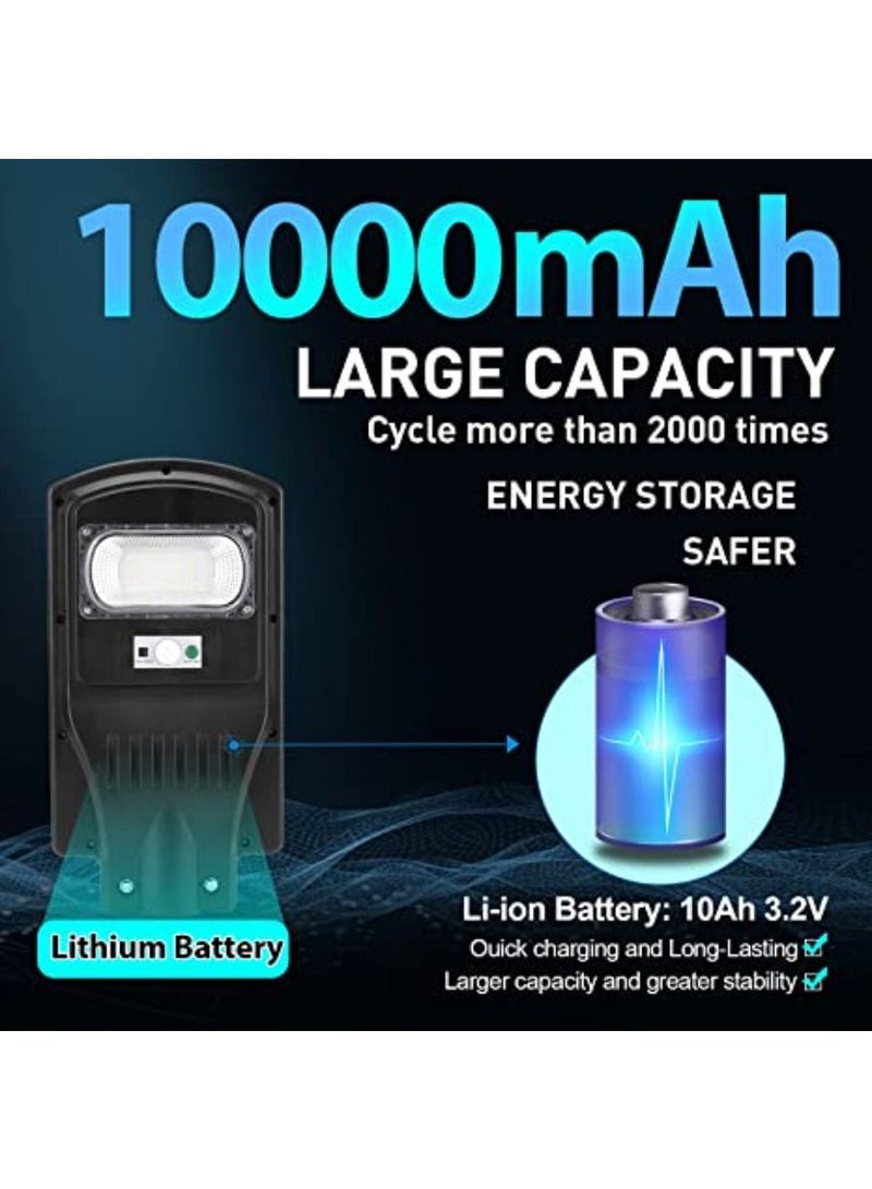 QUESERA Watt Solar Street Lights with Remote Motion Sensor and Dusk to Dawn for Garden - Image 4