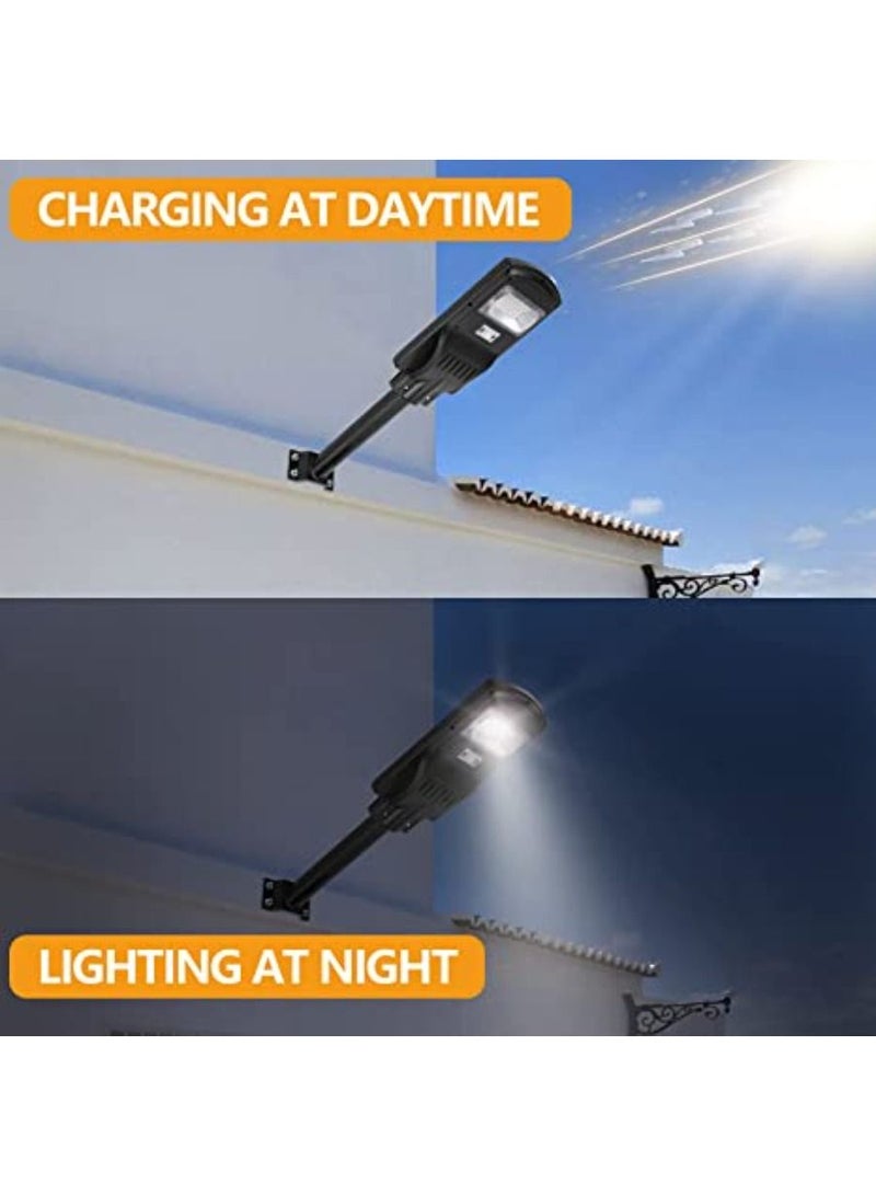 QUESERA Watt Solar Street Lights with Remote Motion Sensor and Dusk to Dawn for Garden - Image 2