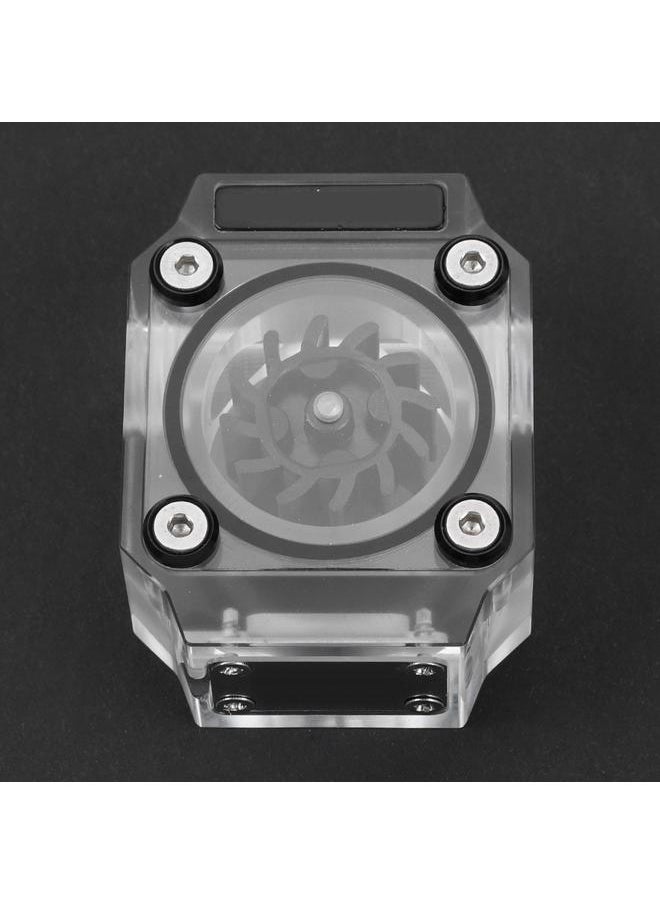 G1/4" Thread Water Cooling Flow Meter Indicator for PC Water Cooling System Acrylic Black