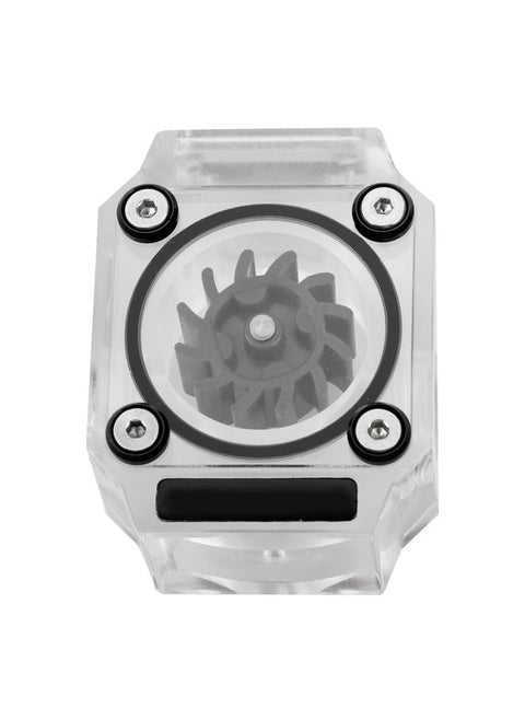 G1/4" Thread Water Cooling Flow Meter Indicator for PC Water Cooling System Acrylic Black