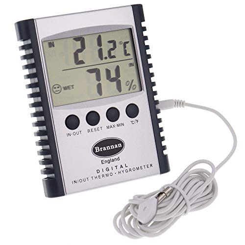 Brannan Digital Indoor Outdoor Thermometer Weather Station Max Min Thermometer Hygrometer Humidity Meter - Image 1