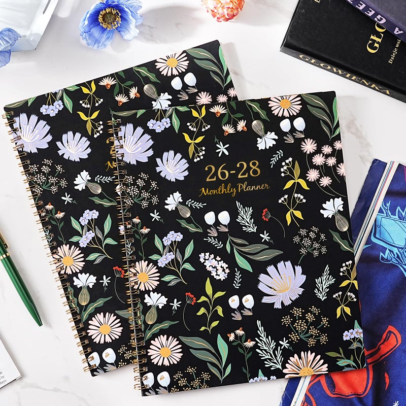 Vondafe Monthly Planner 2026-2028 - 2 Year Planner 2026-2028, July 2026 - June 2028, 2 Years Monthly Planner, 9" x 11", Monthly Calendar Planners with Inner Pocket, Twin-wire Binding, Tabs - Image 2