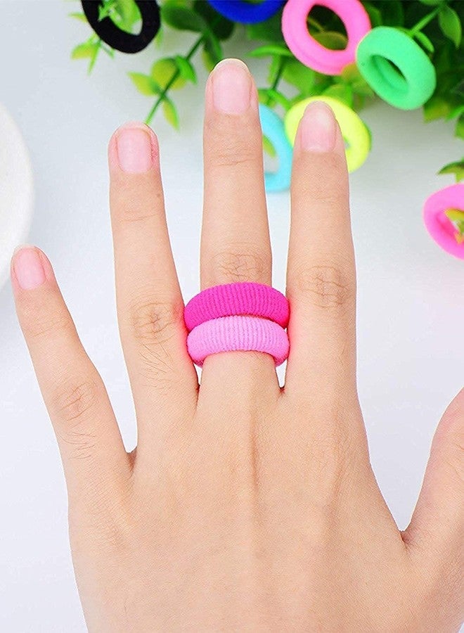 HRBS 20 Pcs Baby Rubber Bands Elastics Hair Ties, Candy Color Seamless girls hairbands,2.5 cm Ponytail Holder Hair Accessories, Multi-colored hair bobbles for girls & Women's colorful little Hairbands - Image 5