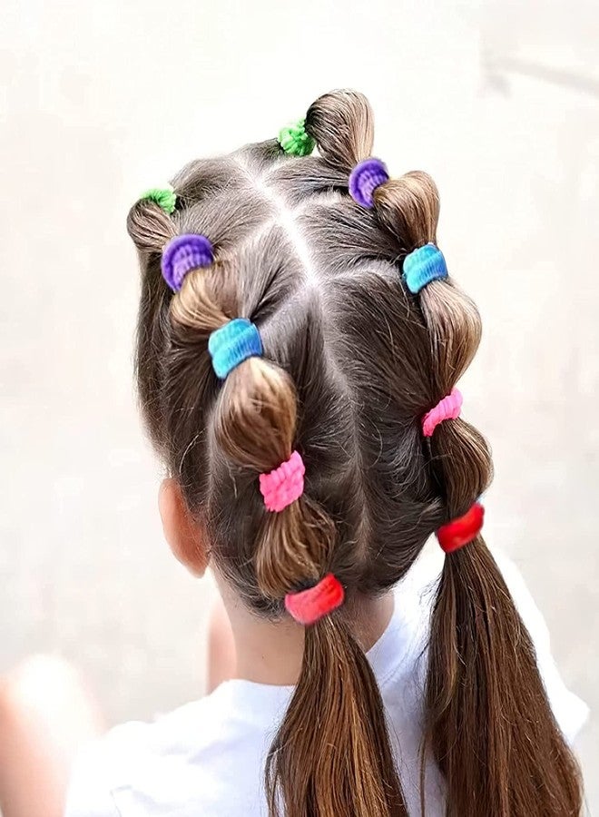 HRBS 20 Pcs Baby Rubber Bands Elastics Hair Ties, Candy Color Seamless girls hairbands,2.5 cm Ponytail Holder Hair Accessories, Multi-colored hair bobbles for girls & Women's colorful little Hairbands - Image 4