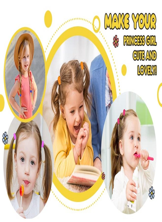 HRBS 20 Pcs Baby Rubber Bands Elastics Hair Ties, Candy Color Seamless girls hairbands,2.5 cm Ponytail Holder Hair Accessories, Multi-colored hair bobbles for girls & Women's colorful little Hairbands - Image 2