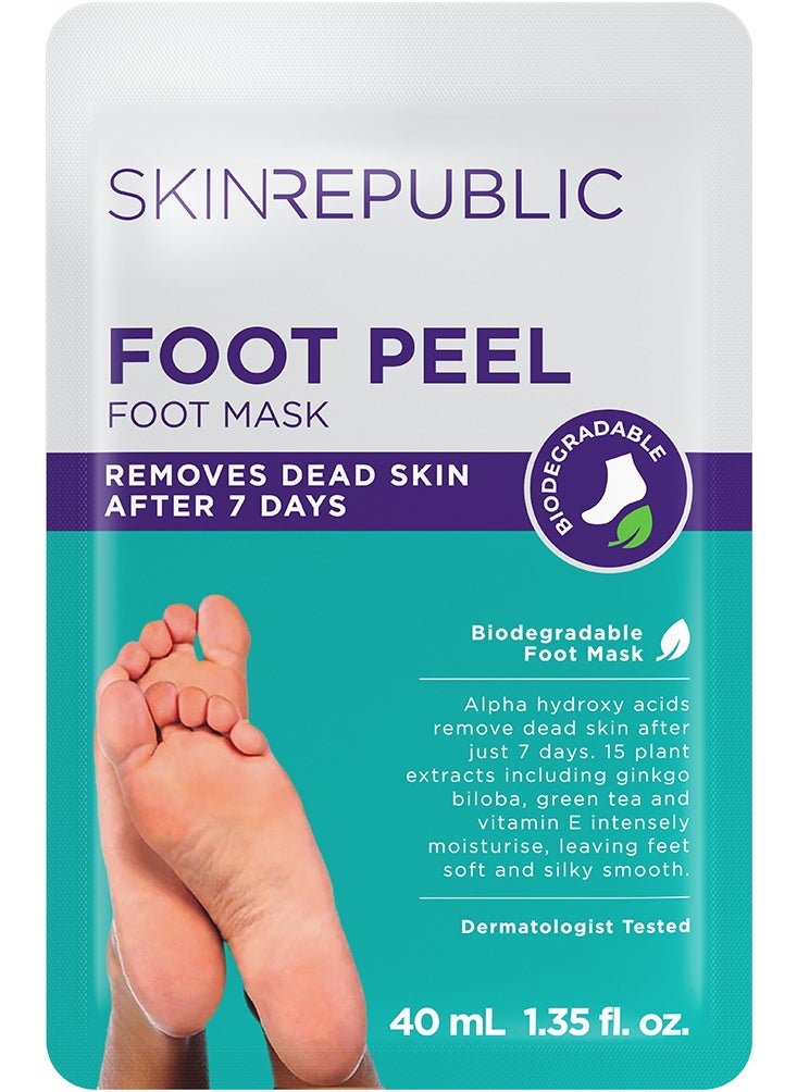 SKIN REPUBLIC Skin Republic Foot Peel Removes dead skin after 7 days, Repairs Dry and Damaged feet (one pair) 40ml  - Image 1