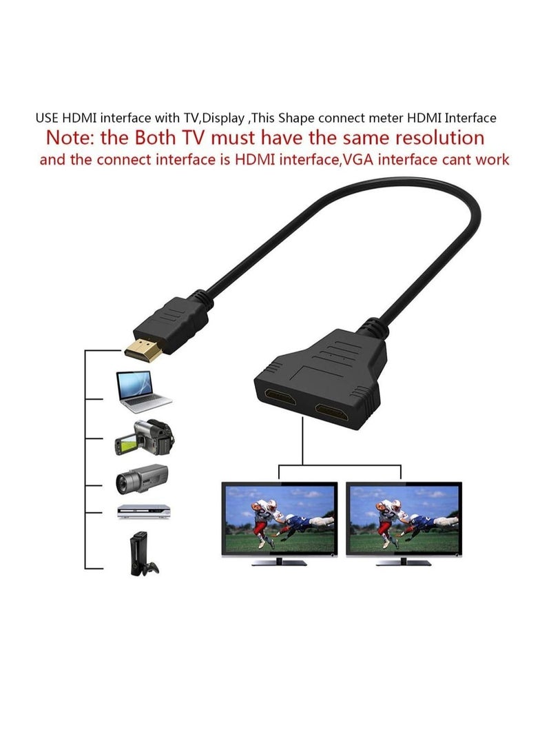One to Two Out HDMI Splitter 1x2 Video HD 1080P Screen Splitter HDMI1x2 Distribution Line, Multicolor - Image 4