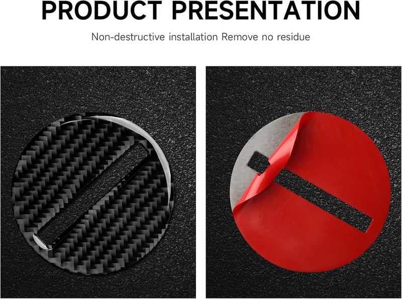 DEMULAX Carbon Fiber Steering Wheel Trim Cover for Chevrolet Camaro - Image 4