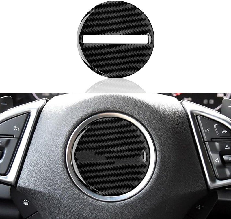 DEMULAX Carbon Fiber Steering Wheel Trim Cover for Chevrolet Camaro - Image 2