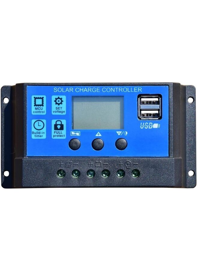 طقم لوحة أحادية البلورة 25 وات 12 فولت مع وحدة تحكم شحن الطاقة الشمسية 10 أمبير + كابل تمديد مع مشابك بطارية طرفية دائرية لنظام RV Marine Boat Marine Boat (مجدد) - Image 5