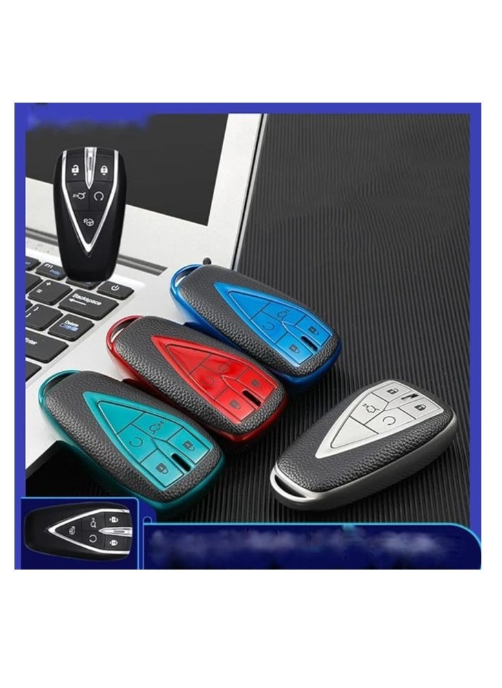 OUYoo - OUYoo For Changan TPU Key Fob Cover Case Shell with Keychain for UNI UNI-T CS75 Eado Plus UNI-K CS85 Alsvin UNI-V0 CS95 CS35 .（green） - Image 1