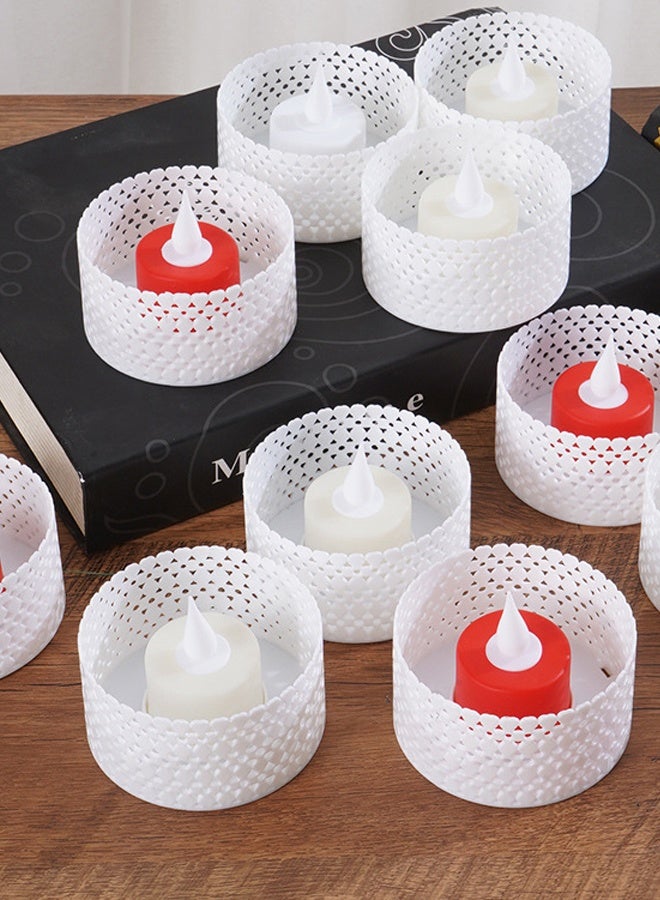 هومستر 6 جهاز كمبيوتر شخصي Flameless Hollow-out LED Tea Lights الشموع ، الشموع المزيفة ، LED Tealight الشموع في الأصفر الدافئ للزفاف ، هالوين ، الديكورات ، الحزب ، المنزل ، ديكور الطاولة - Image 5