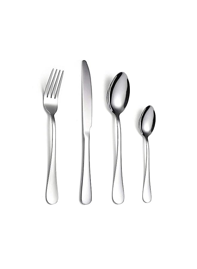 IAF 24 Piece Mixed Cutlery Sets Stainless Steel Flatware Tableware Set with Knife Spoon Fork, Service for 6 Cutlery Set - Image 3
