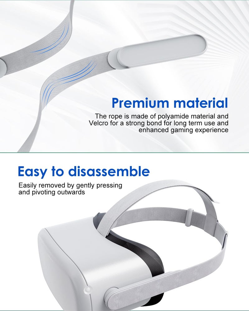 OLCLSS Original Replacement Head Strap for Meta Quest 2,Head Strap for Oculus Quest 2,with 2 Pair Thumb Grip Caps, Strap for Meta Quest 2,Strap for Oculus Quest 2 - Image 4
