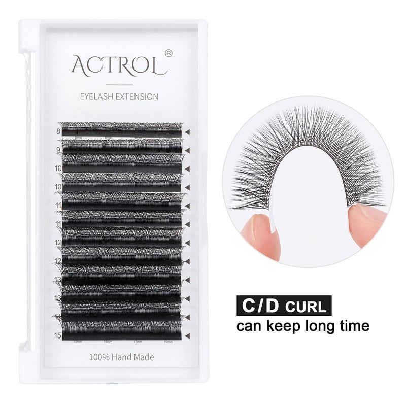 ACTROL YY Eyelashes Extension Lashes Black C Curl 0.05mm 8-15mm Mix 4D Lash Volume Extension Easy Fans Y Shaped Premade Soft Eyelashes Supply - Image 3