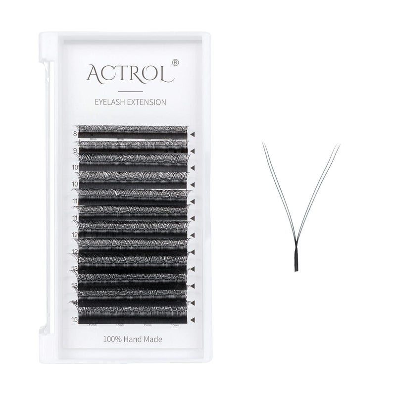 ACTROL YY Eyelashes Extension Lashes Black C Curl 0.05mm 8-15mm Mix 4D Lash Volume Extension Easy Fans Y Shaped Premade Soft Eyelashes Supply - Image 1