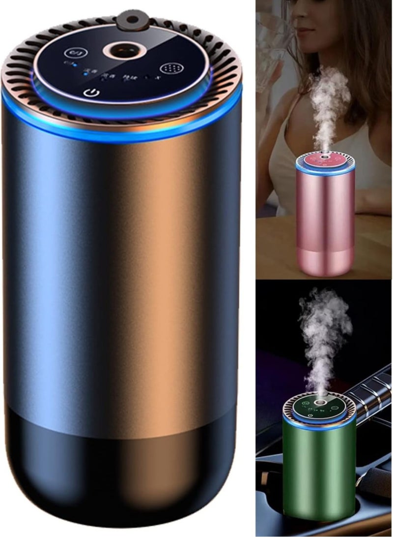 معطرات هواء السيارات، موزع هواء محمول بتقنية الذكاء الاصطناعي مع ضوء مشروع النجوم، 20000 مللي أمبير فترة انتظار طويلة للعلاج بالروائح، ملحقات سيارات فاخرة【اختيار هدية】، أسود - Image 1