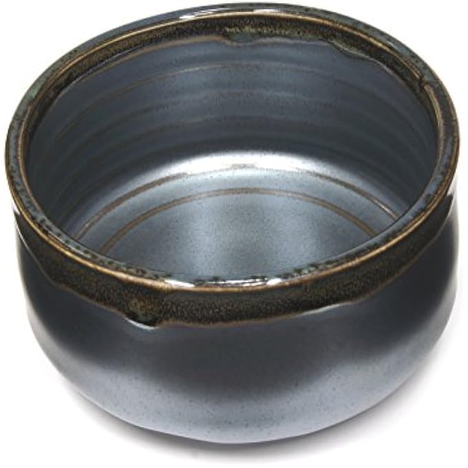 Mino Ware Japanese Handcrafted Matcha Tea Bowl Black Matcha Tea Cup Ceremony Authentic Pottery Kuro Oribe Chawan - Image 3