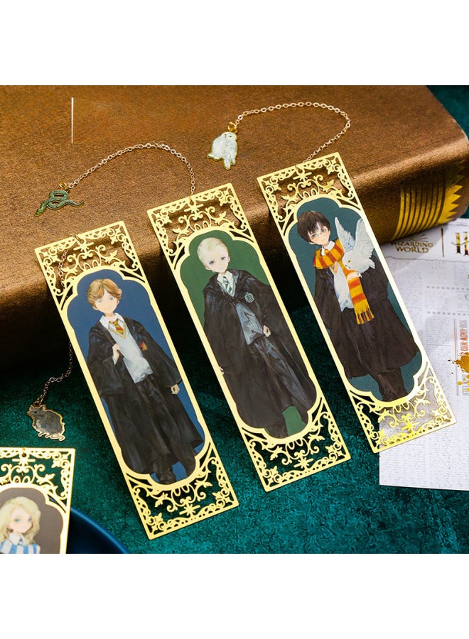 Harry Potter Birthday Gift Original Metal Bookmark Gryffindor College Student Ha Fan Stationery Gift - Image 3