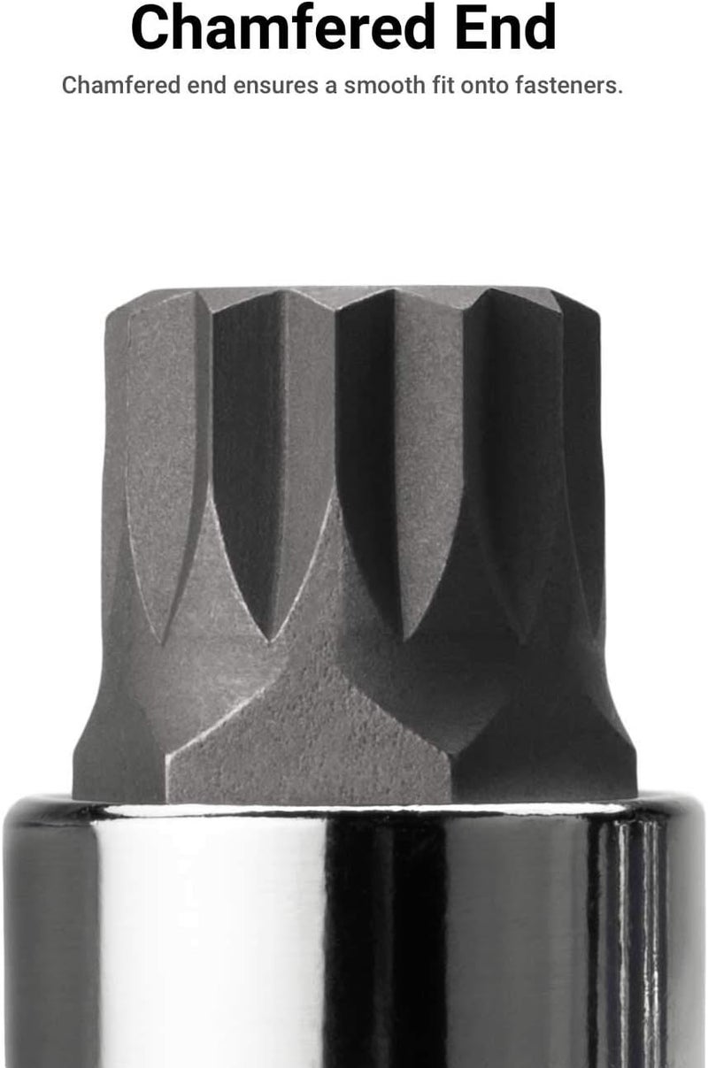 Capri Tools XZN Extra Long M10 Triple Square Socket Bit, 1/2-Inch Drive - Image 4