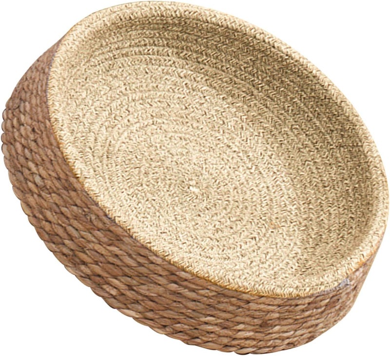 TOYANDONA Woven Rattan Pet Bed Small Round Dog Sleeping Nest Breathable Warm Puppy Cushion for Indoor Cats and Dogs - Image 1