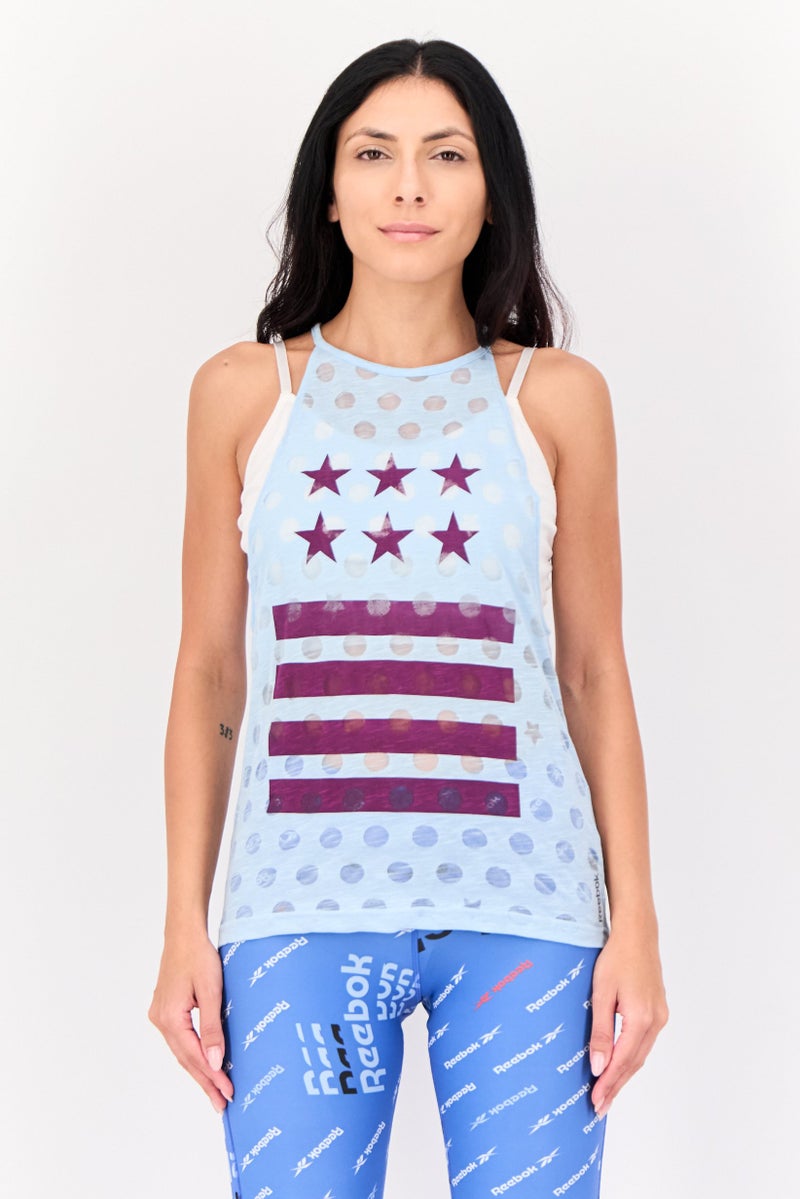 Reebok Women Sportswear Fit Sleeveless Yoga Tank Top, Multicolor - Image 1