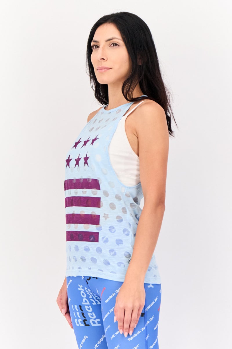 Reebok Women Sportswear Fit Sleeveless Yoga Tank Top, Multicolor - Image 2