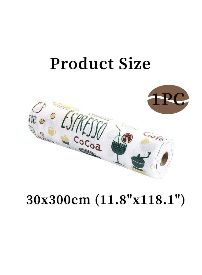 Quivlox 30x300cm Kitchen Cabinet Liner, Cut-to-Size Shelf Liners with Patterns, Oil Proof Waterproof Drawer Mat for Storage Organization, Non-Slip EPE+PE Coated Paper for Countertop Wall Decor,Drying Paper Pads Suitable for Various Scenarios - Image 2