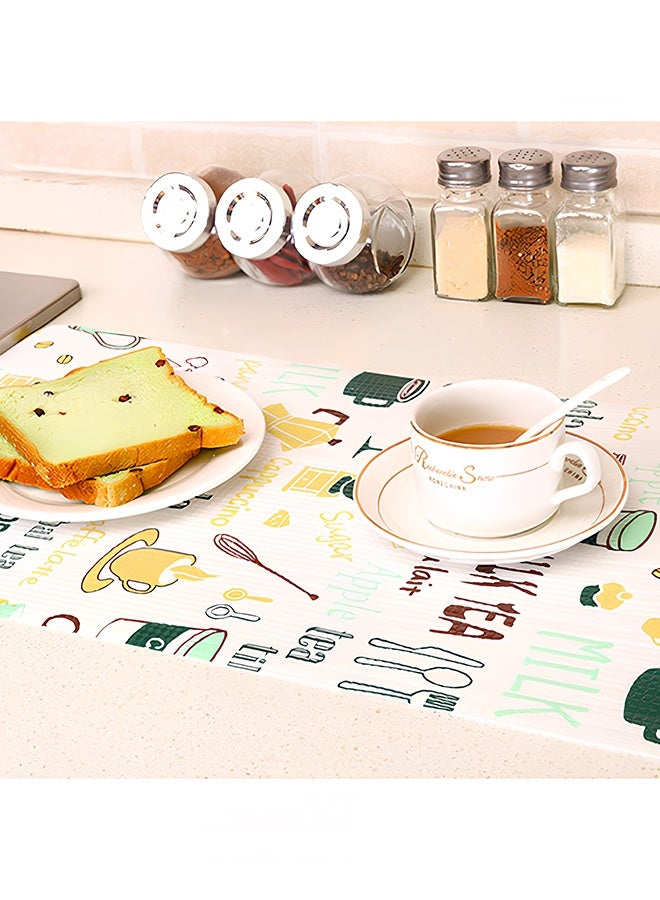 Quivlox 30x300cm Kitchen Cabinet Liner, Cut-to-Size Shelf Liners with Patterns, Oil Proof Waterproof Drawer Mat for Storage Organization, Non-Slip EPE+PE Coated Paper for Countertop Wall Decor,Drying Paper Pads Suitable for Various Scenarios - Image 3