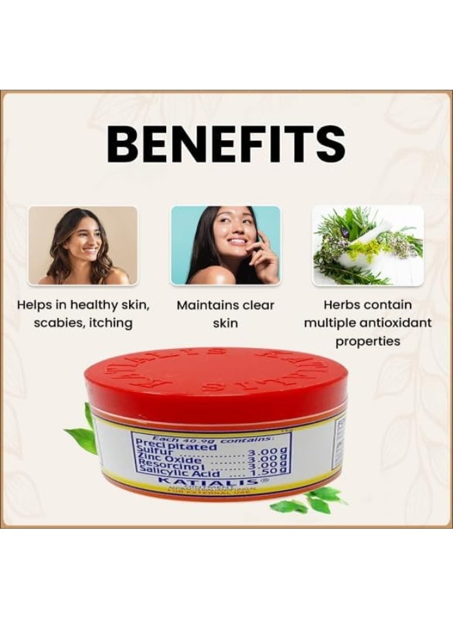 Katialis Ointment Antibacterial / Antifungal Sulfur 3G Zinc Oxide 3G Resorcinol 3G Salicylic Acid 1.50G 30G - Image 5
