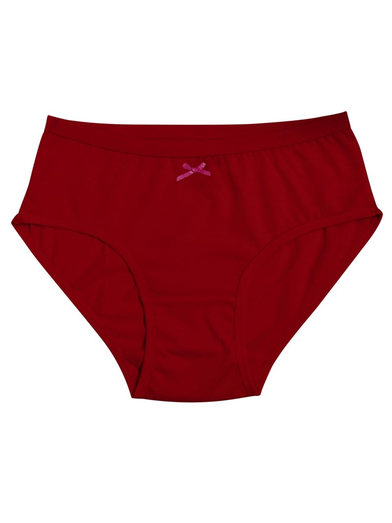 DChica Essentials (4 Pieces Colored Cotton Panties for Girls, Comfortable Mid-Waist Hipster Panty with Stretchable Soft Inner Elastic, Full Coverage Breathable Briefs - Image 5