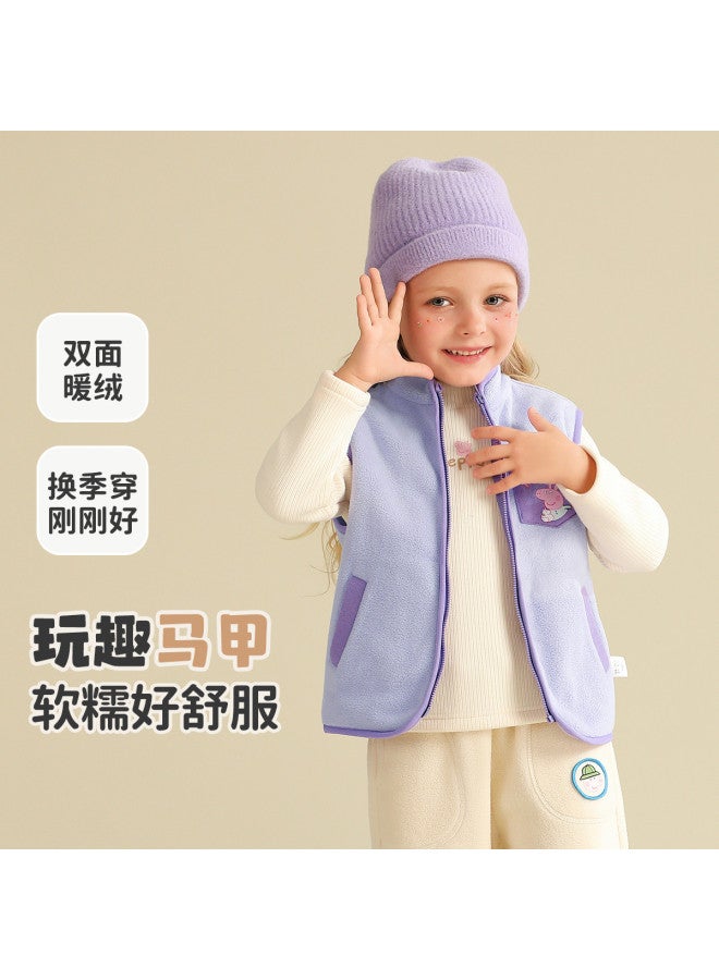 peppa Pig Spring Kids' Comfort Fleece Vest - Unisex Inner Layer & Outerwear For Toddlers - Image 2