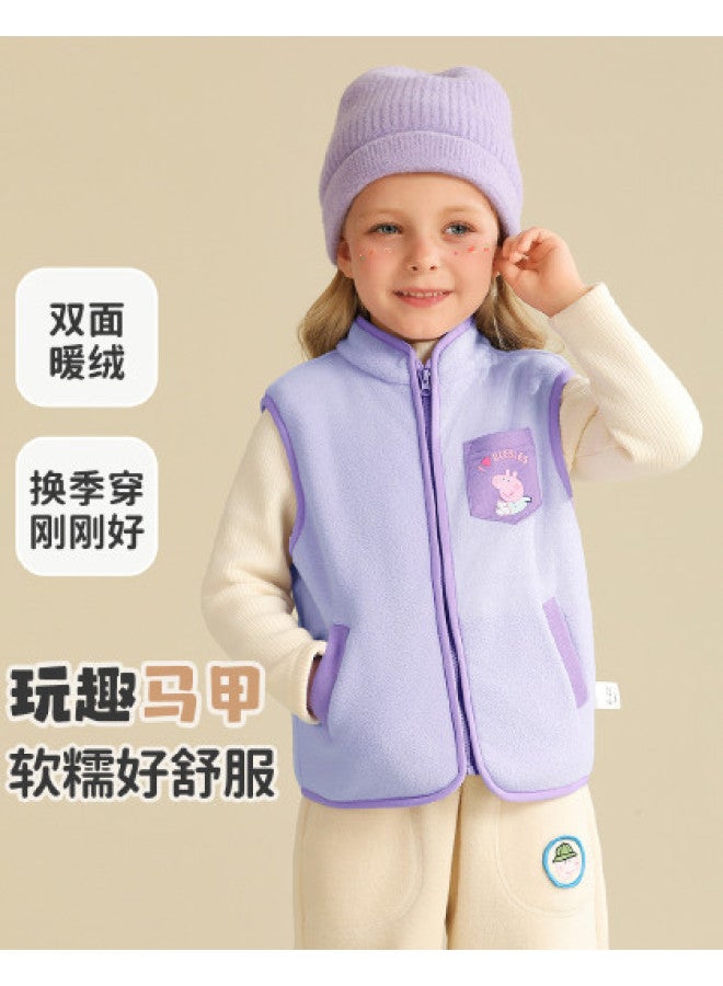 peppa Pig Spring Kids' Comfort Fleece Vest - Unisex Inner Layer & Outerwear For Toddlers - Image 1